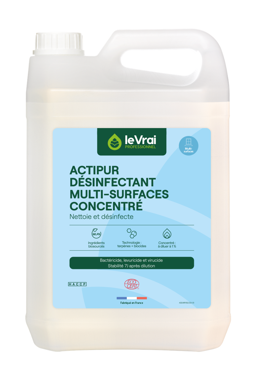 1Actipur désinfectant multi-surfaces concentré Le Vrai (1L doseur ou 5L)