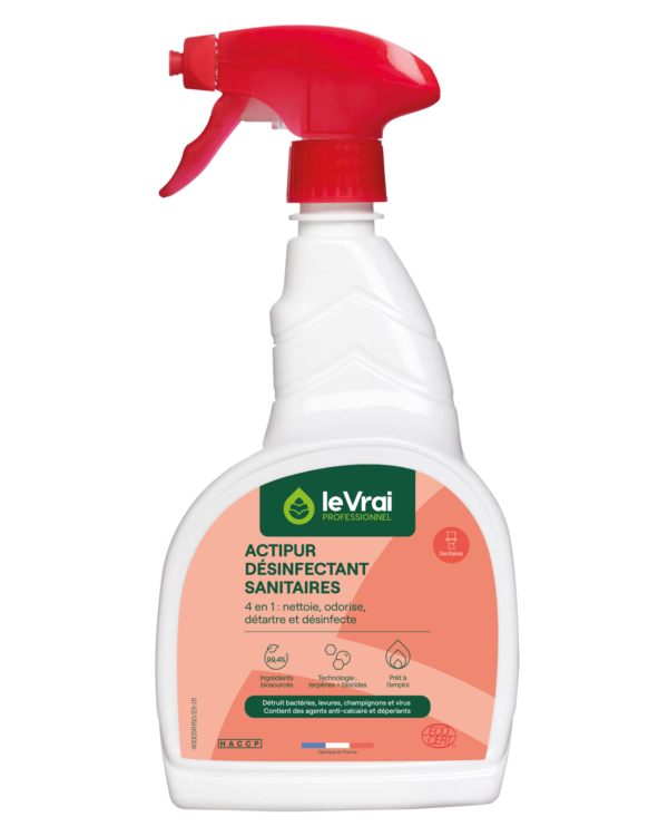 Actipur désinfectant sanitaires PAE Le Vrai (750ml ou 5L)