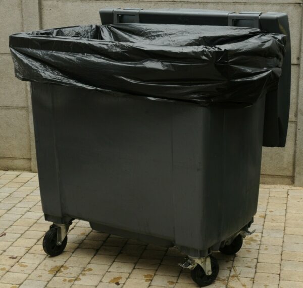 Housse conteneur 750L RENF 35µ noir