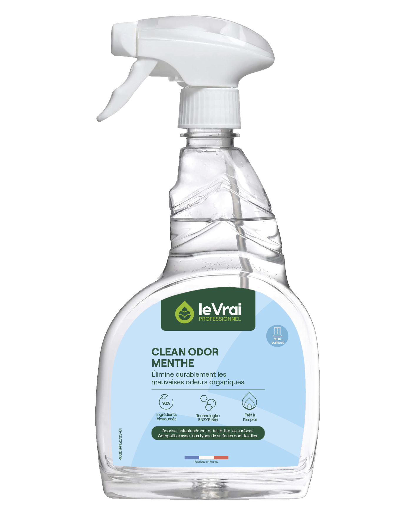 Clean odor menthe Le Vrai 750ml