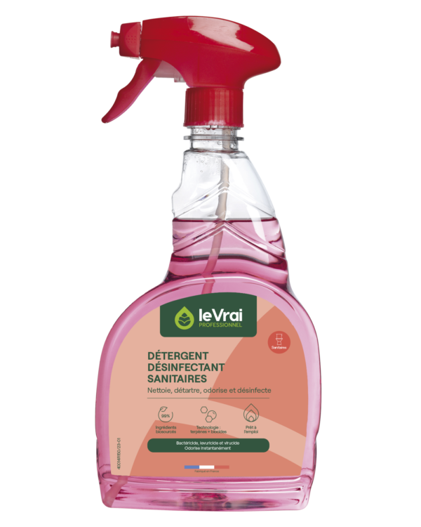 Détergent désinfectant sanitaires PAE Le Vrai (750ml ou 5L)