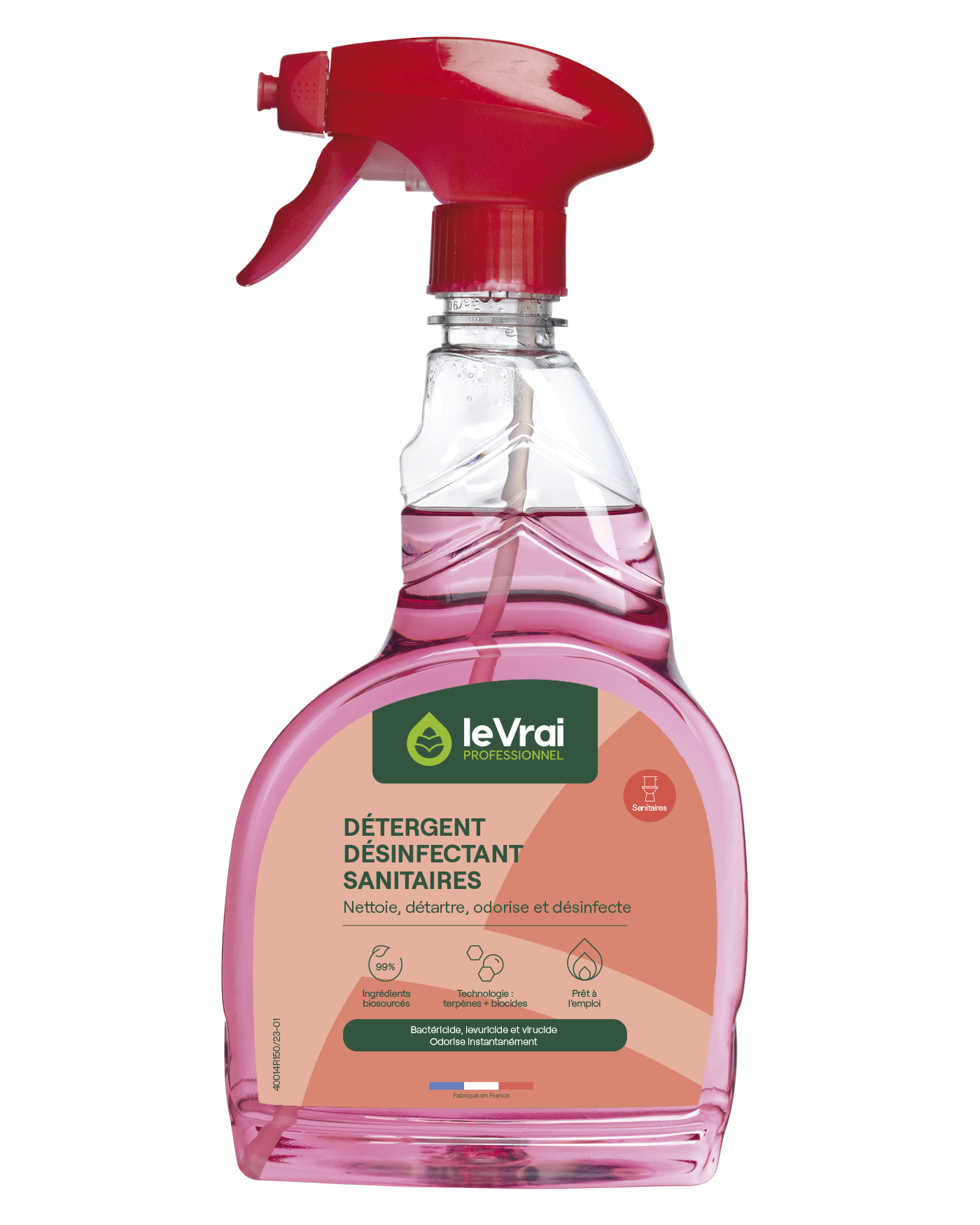 Détergent désinfectant sanitaires PAE Le Vrai (750ml ou 5L)