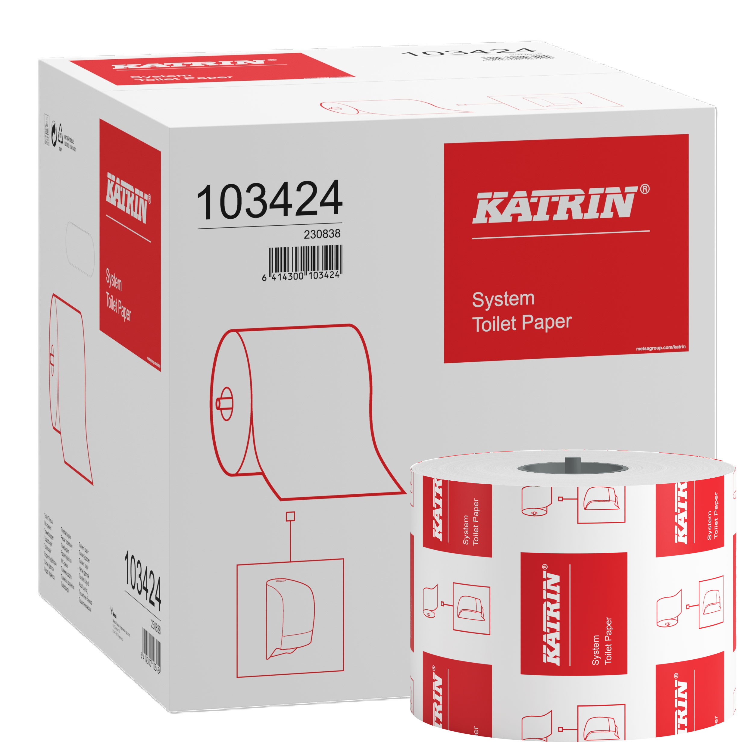 KATRIN PH System – Classic 800 Eco 2 plis – carton de 36