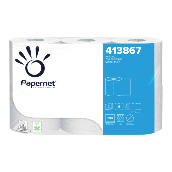 Papier toilette standard 2 plis pure ouate 200 feuilles