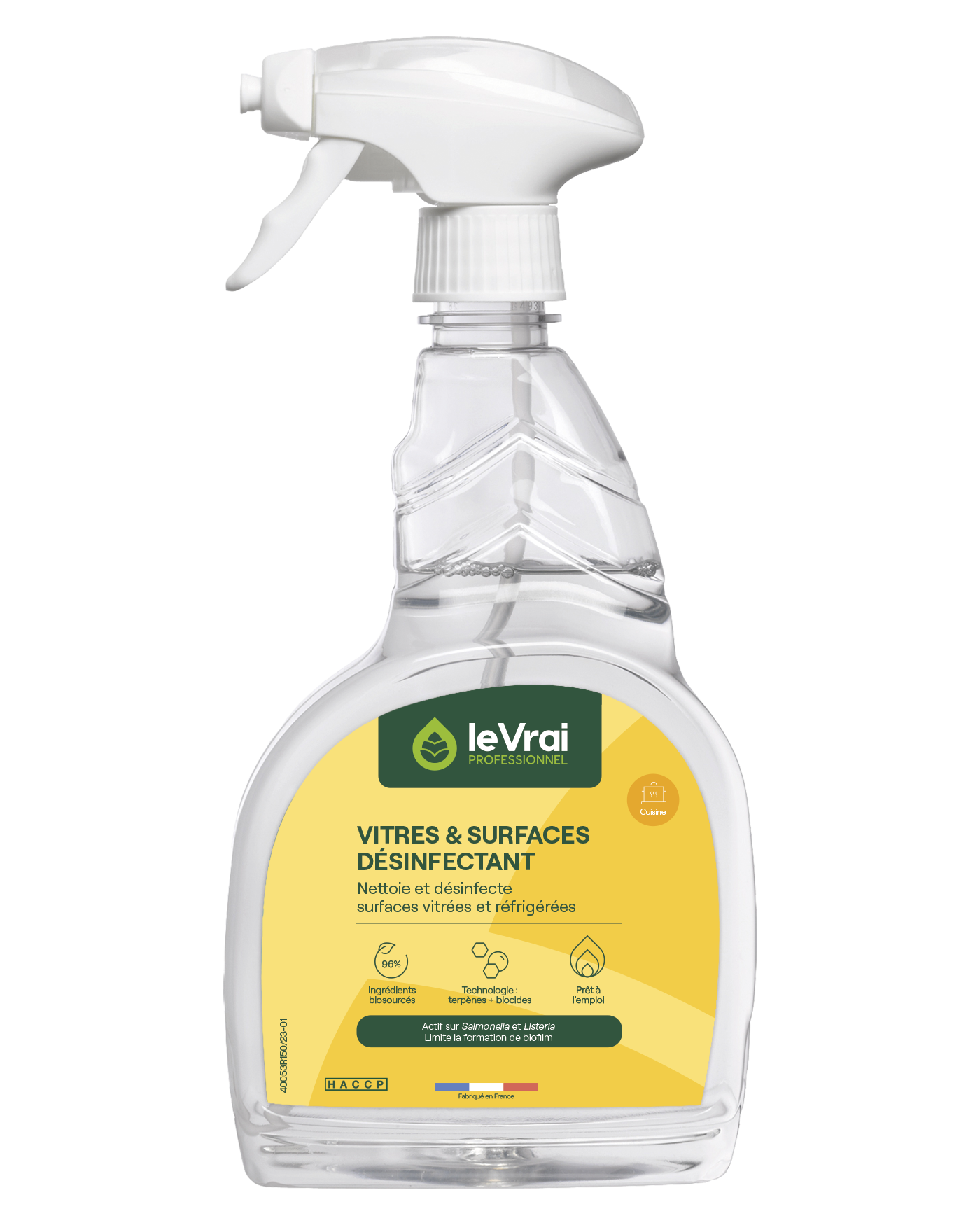 Vitres et surfaces désinfectant Le Vrai (750ml ou 5L)