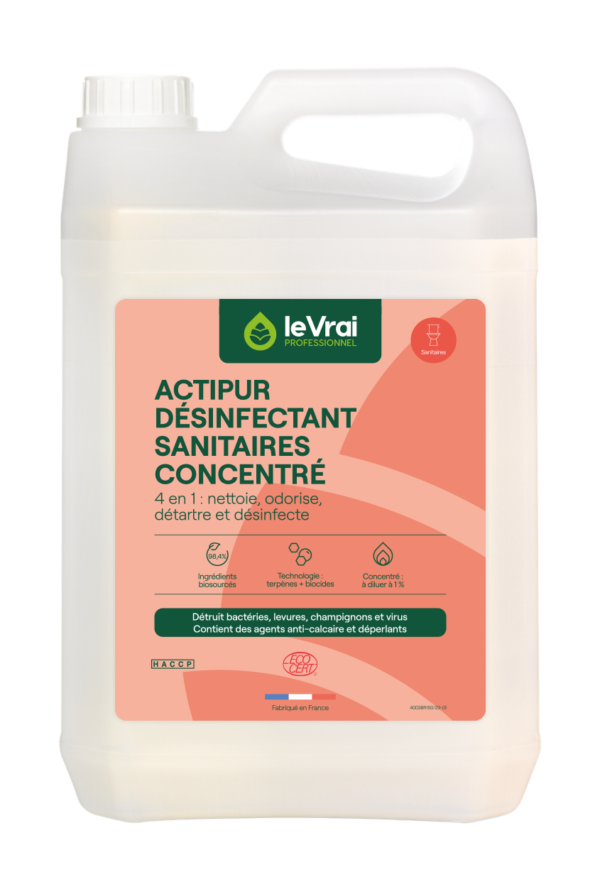 Actipur désinfectant sanitaires concentré Le Vrai 5L